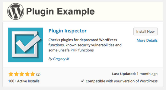 WordPress plugin example