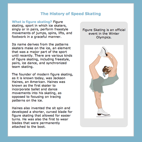 history of figure skating example web page