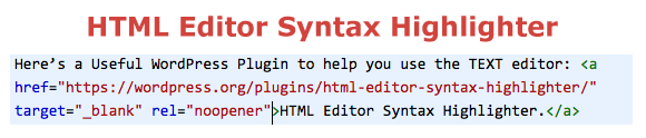 HTML Editor Syntax Highlighter