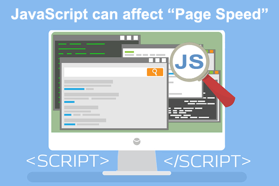 JavaScript can affect Page Speed