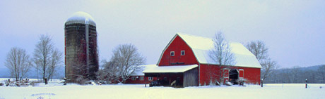 winter farm scene