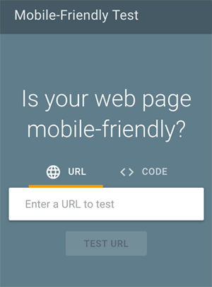 Google's mobile-friendly test
