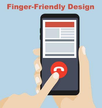 finger friendly web design