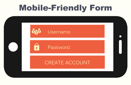 mobile friendly form on a cellphone
