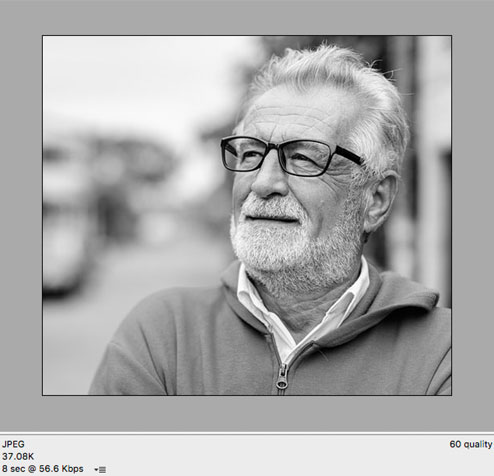 Optimized JPEG image at 60% Quality.