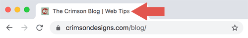 Website Page Title Example
