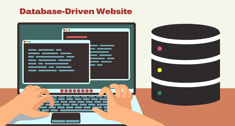 What is a database-driven website?